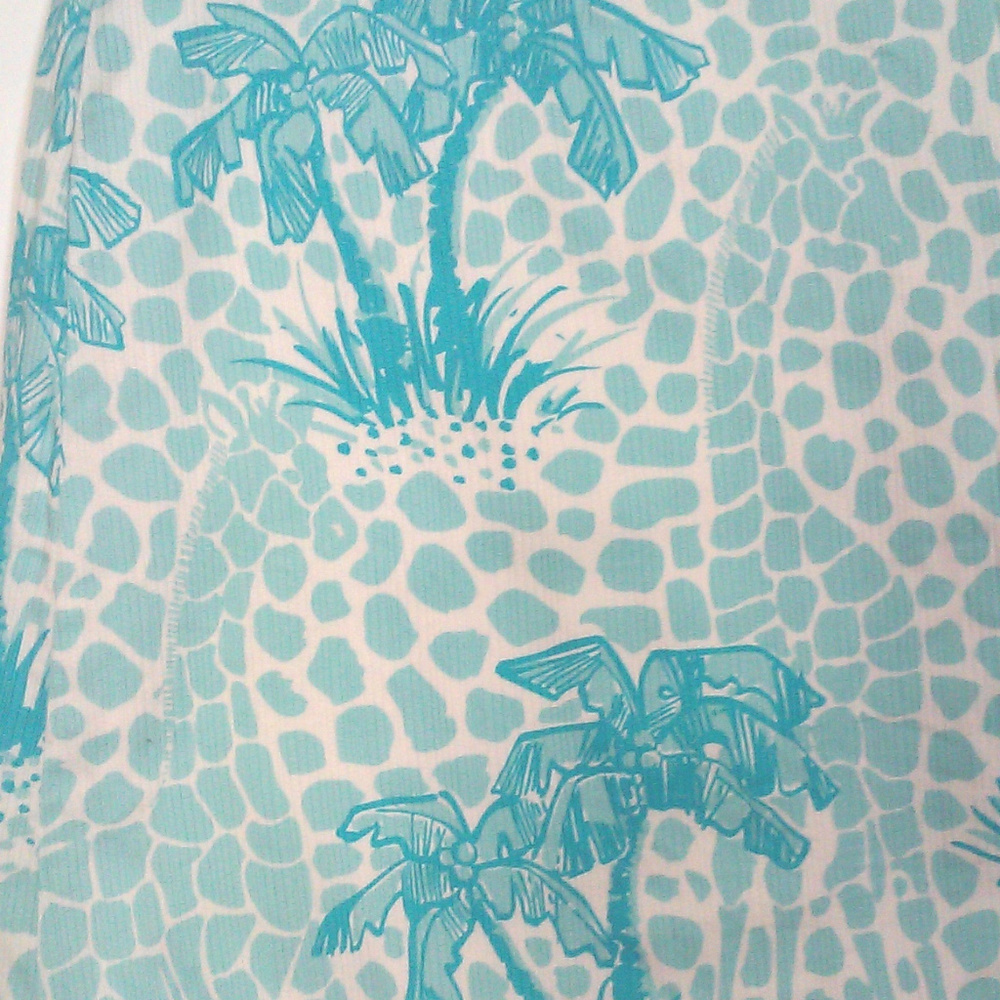 Lilly Pulitzer Blue White Wrap Mini Skirt Size 12 - Picture 2 of 4